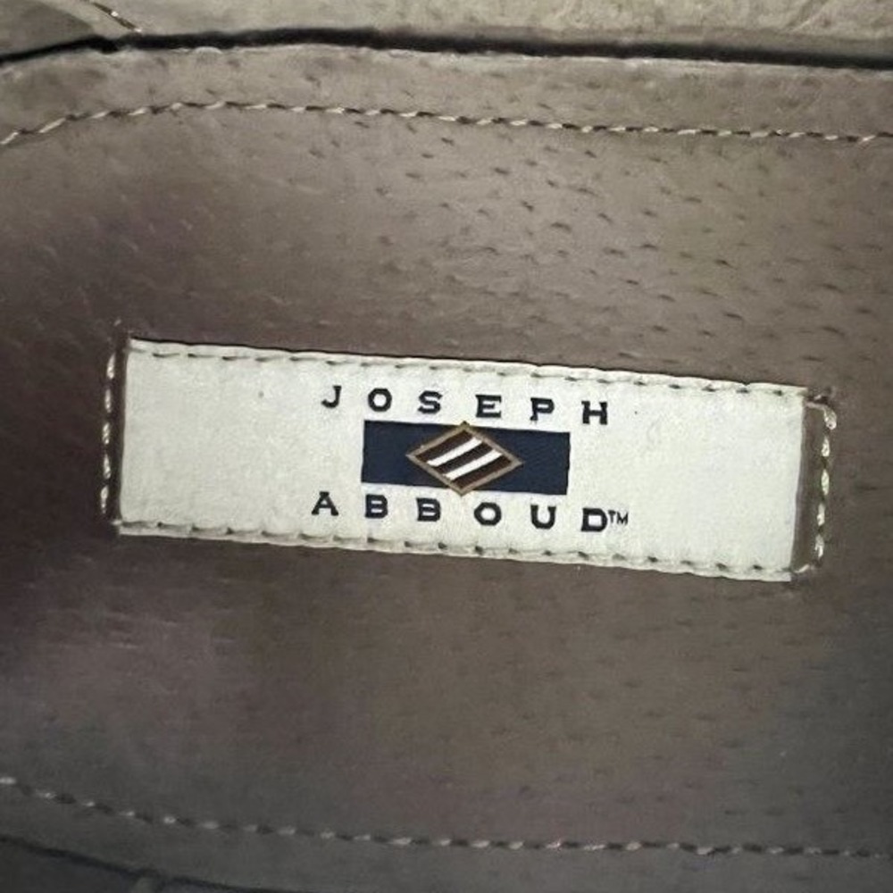 Joseph Abboud Mens Tan Italian Leather Wingtip Oxford Dress Shoes 9.5 40G4R00003 - Picture 6 of 10